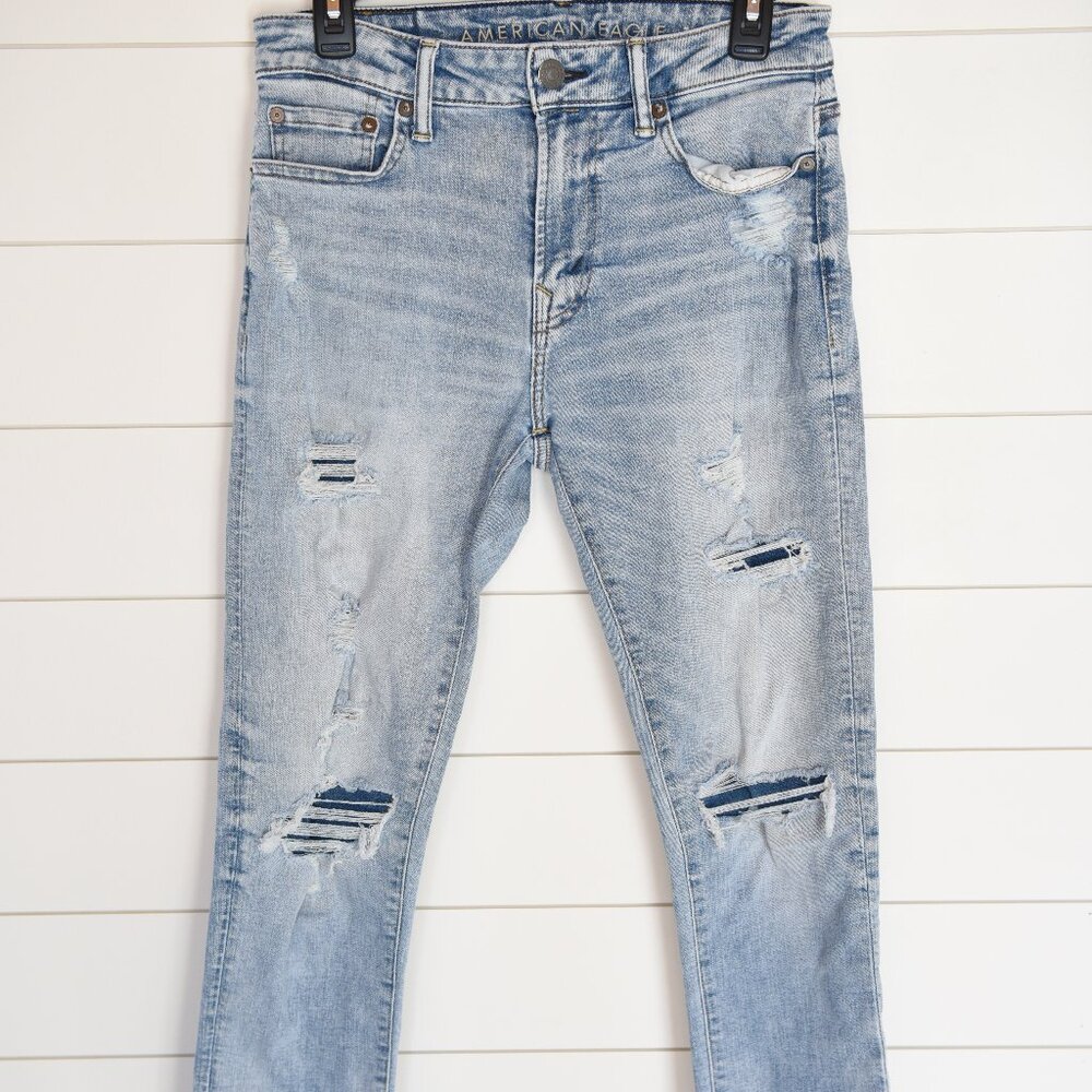 American Eagle Airflex+ Patched 360 Jeans- Men's 29 x 32